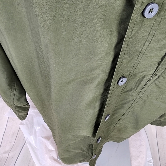 Eddie Bauer Sport Long Sleeve Button Front  Shirt Back Vent Olive Green XLTall - Picture 13 of 15